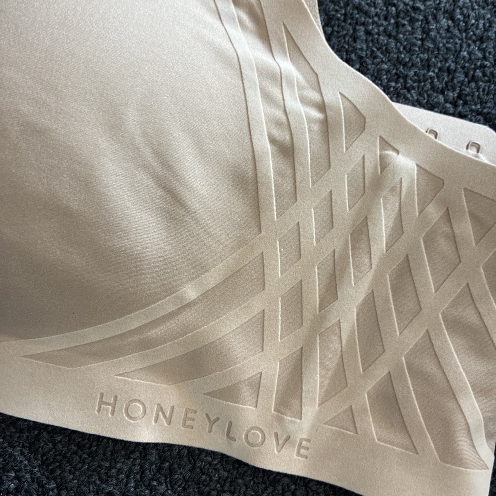 Honeylove Bra Sand Silhouette Wireless Remove Pads Back SZ Medium 36 B/C - Picture 3 of 8